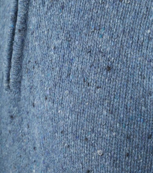 Suitable Halv Zip Trøje Tweed Uld Blanding Blå Product / Detail