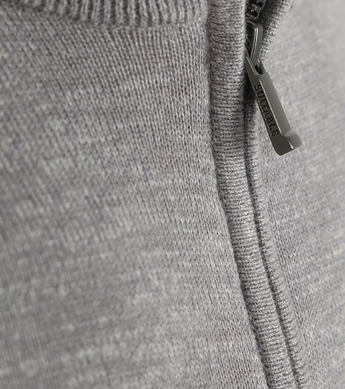 Suitable Slub Garn Halv Zip Tröja Grå Product / Detail