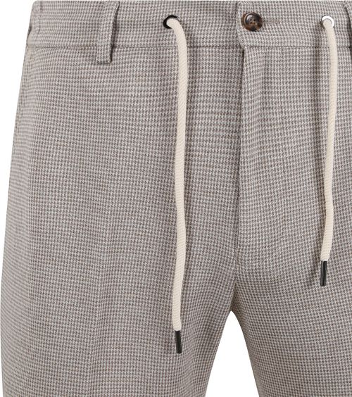 Suitable Pantalon Jersey Pied De Poule Beige Product / Detail