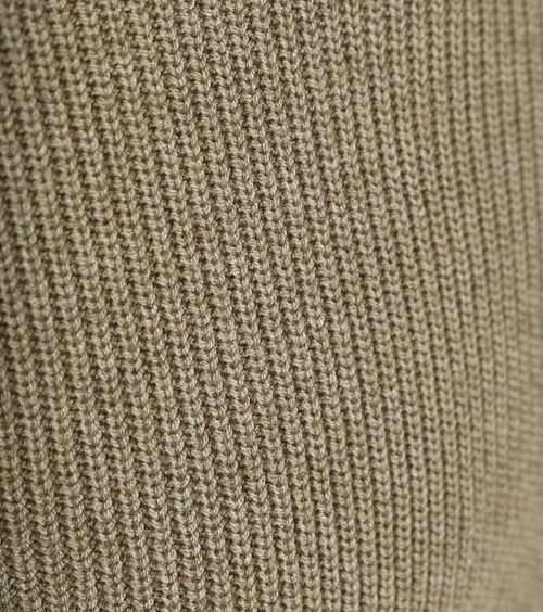 Suitable Half Zip Trui Wol Blend Taupe Product / Detail