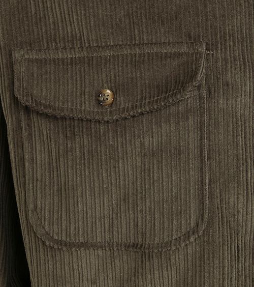Suitable Overshirt Corduroy Donkergroen Product / Detail