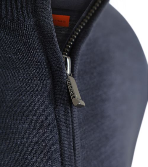 Suitable Strickjacke Slub Yarn Navy Product / Detail