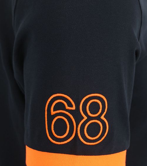Sun68 Poloshirt Logo Fluo Navy Product / Detail