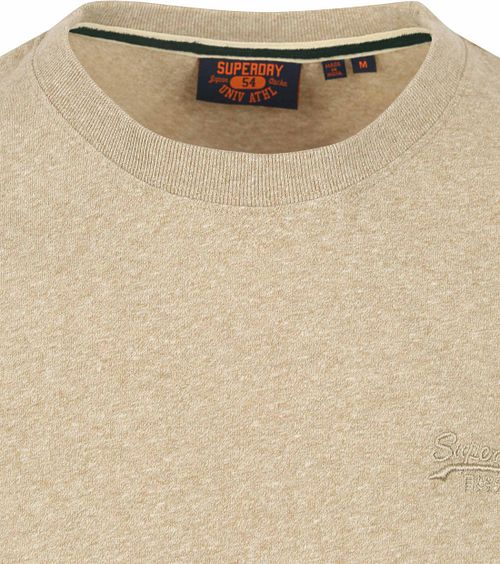 Superdry T-Shirt Classique Melange Beige Product / Detail