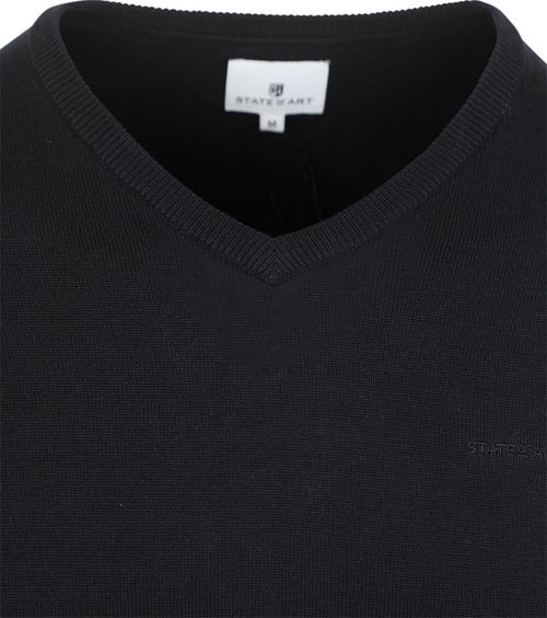 Sweter State of Art z dekoltem V w kolorze granatowym Product / Detail