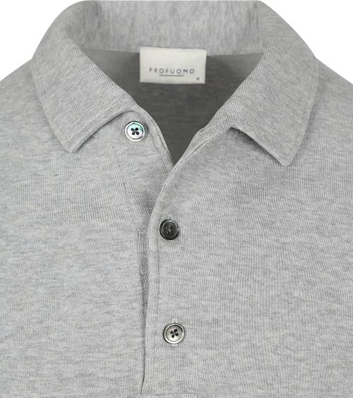 Profuomo longsleeve Polo Luxury Basic w kolorze szarym Product / Detail
