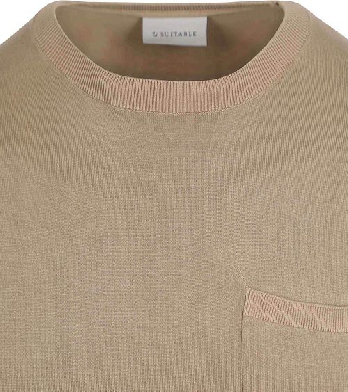 T-shirt Suitable Maille Poche Compact Chameau Product / Detail