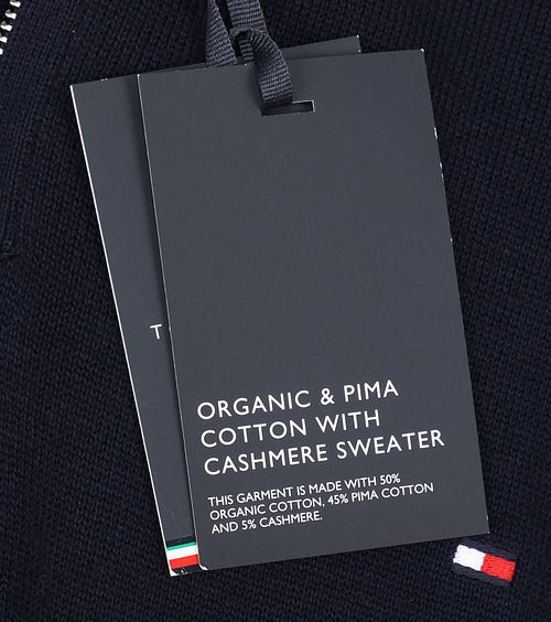 Tommy Hilfiger Big & Tall Half Zip Pullover Navy Product / Detail