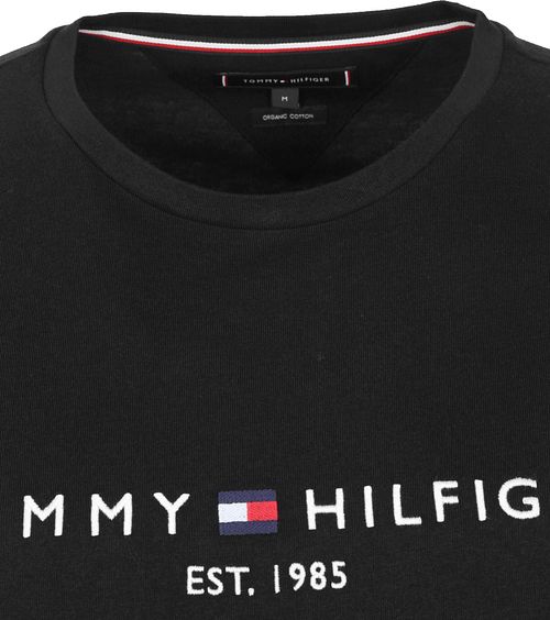 Tommy Hilfiger Logo T-shirt Zwart Product / Detail