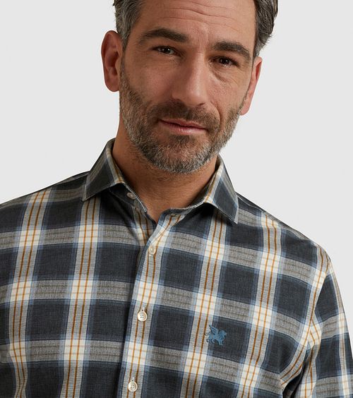 Vanguard Chemise A Carreaux Bleu Foncé Model / Detail