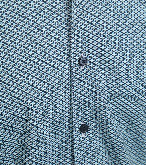 Camisa Desoto con estampado floral azul y verde Product / Detail
