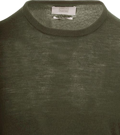 KING Essentials The John Pullover in merino verde army Product / Detail