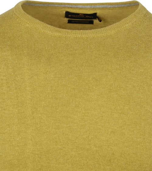 Maglione Steppin' Out in cotone e cashmere verde muschio Product / Detail