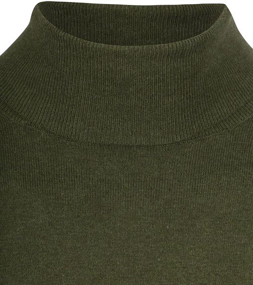 Steppin' Out Dolcevita in cotone e cashmere verde oliva Product / Detail