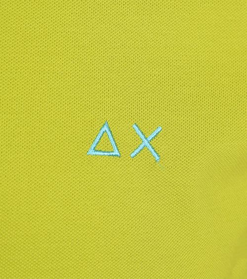 Sun68 Polo Petites Rayures Collar Vert Clair Product / Detail