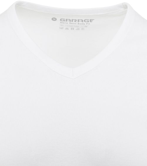 Garage Basic White V-neck Product / Detail