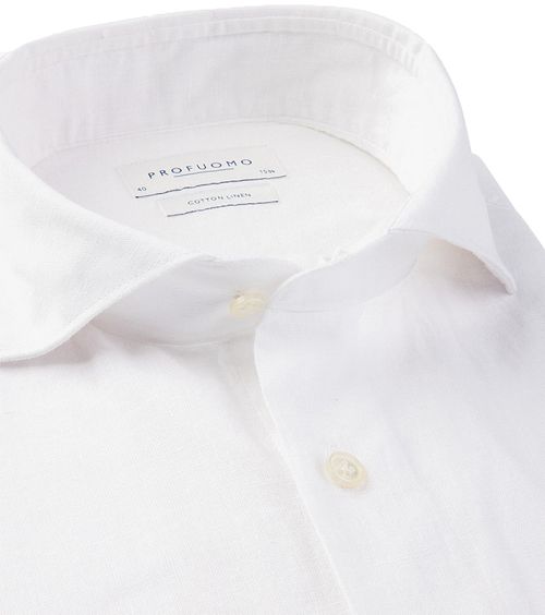 Profuomo Linen Shirt White Product / Detail