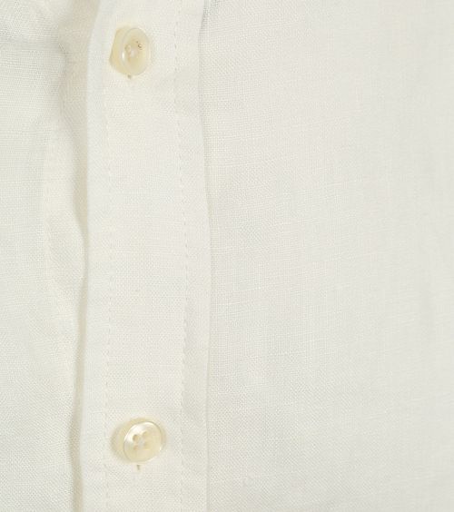 Scotch and Soda Linen Mao Shirt White Product / Detail