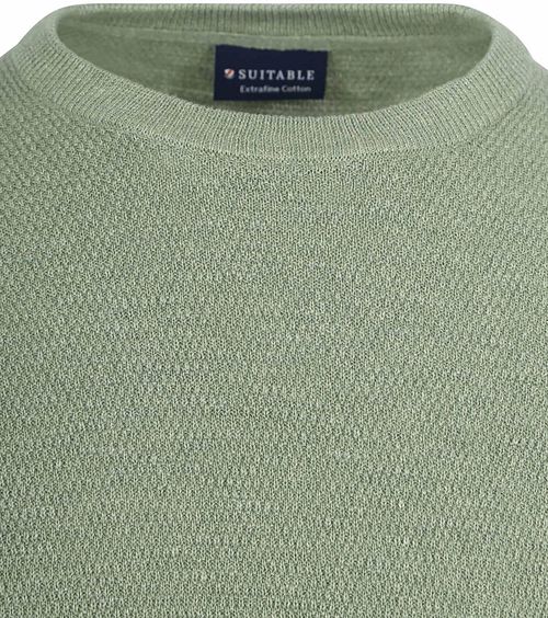 Suitable sweter strukturalny w kolorze zielonym Product / Detail
