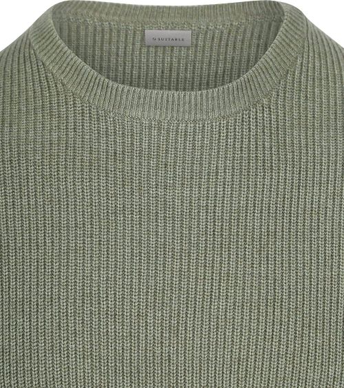 Suitable sweter z mieszanki wełny w kolorze zielonym Product / Detail