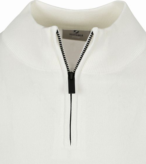 Sweter Suitable Race half zip w kolorze złamanej bieli Product / Detail
