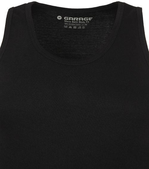 Garage Stretch Basic Singlet Zwart Product / Detail