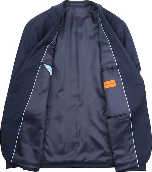 Abito Suitable Toulon in lana blu navy Product / Achterkant
