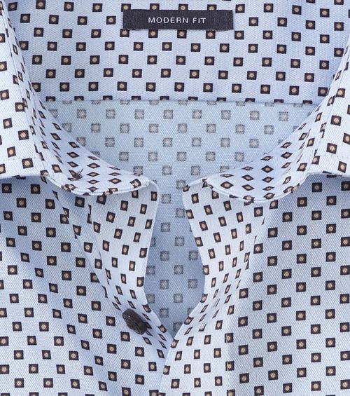 OLYMP Luxor Hemd Print Lichtblauw Product / Detail