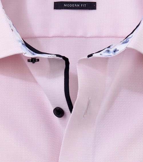 Olymp Luxor Overhemd SL7 Structure Roze Product / Detail