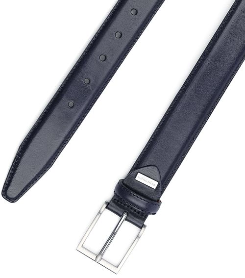 Profuomo Bælte i Mørkeblåt Læder Product / Detail