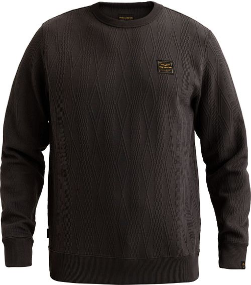 PME Legend Jacquard Structure Pullover Anthrazit