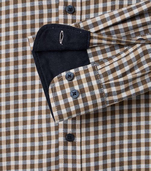 Camicia CASAMODA a quadri beige Product / Detail