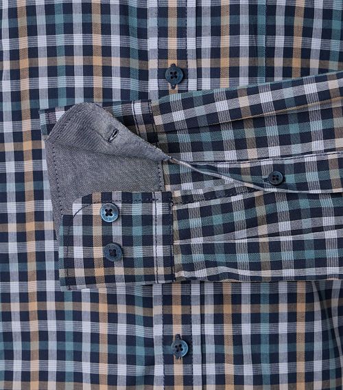 Casa Moda Skjorte Rutet Navy Multifarvet Product / Detail