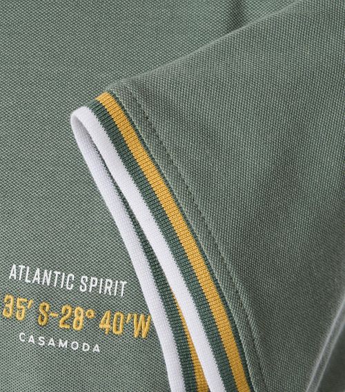 Casa Moda Pikétröja Med Logotyp i Grönt Product / Detail