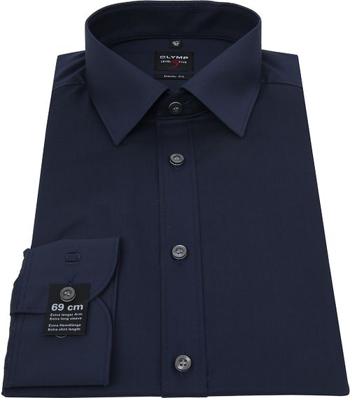 Koszula OLYMP Level Five Body-Fit z ekstra długim rękawem, granatowa Product / Detail
