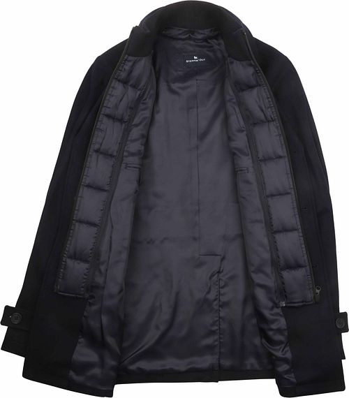 Steppin' Out Caban Coat Wol Marineblå Product