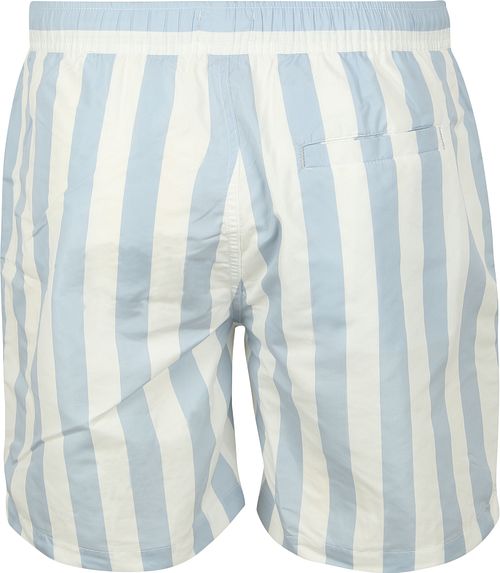 Scotch & Soda Badeshorts Streifen Hellblau Product / Achterkant