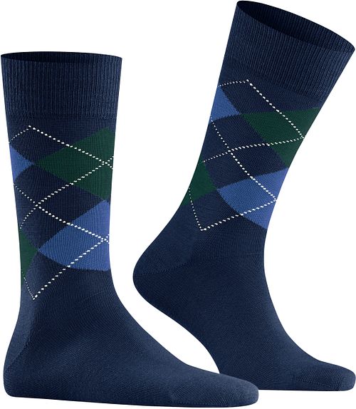 Burlington wełniane skarpety Edinburgh niebieskie 6879 Product