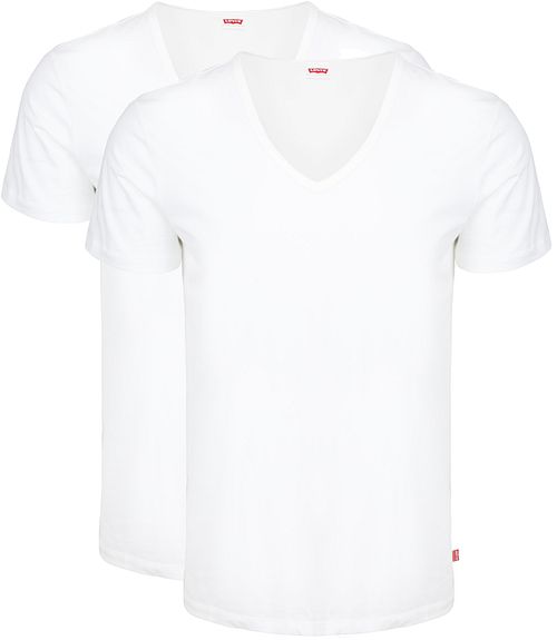 Levi's T-skjorte V-Neck Hvit 2-pakning Product