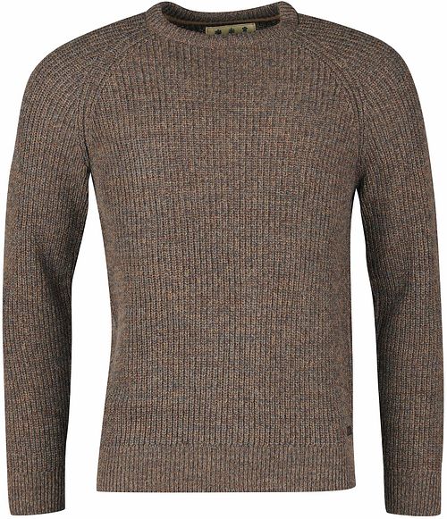 Barbour Pullover Lambswool Knitted Braun Product