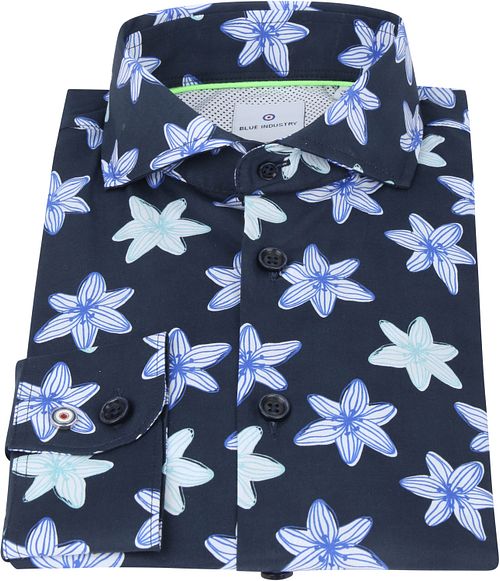 Camicia Blue Industry a fiori blu scuro Product / Detail