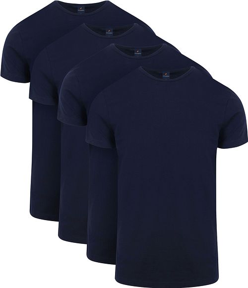 Suitable Ota T-shirt Round Neck Navy 4-Pack Product