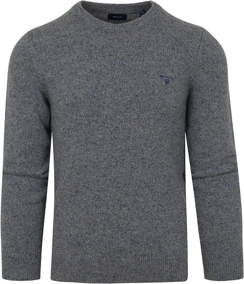 Gant Trøje i Melange Uld Antracit Product