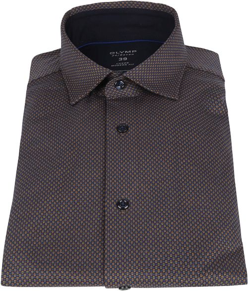 OLYMP Luxor Jersey Stretch Skjorta 24/Seven Oker Product / Detail