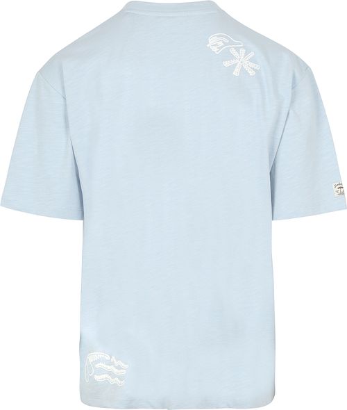 Scotch And Soda Slub Broderi T-shirt Blå Product / Achterkant