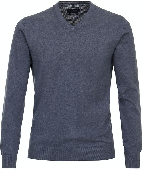 Sweter CASAMODA z dekoltem V, niebieski Product