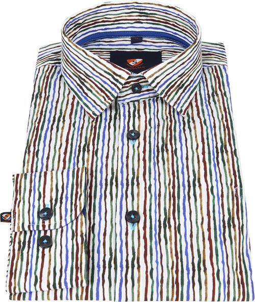 Camisa Suitable Inked Stripes Multicolor Product / Detail