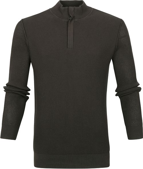 Suitable George Pullover Half Zip Dark Green Product