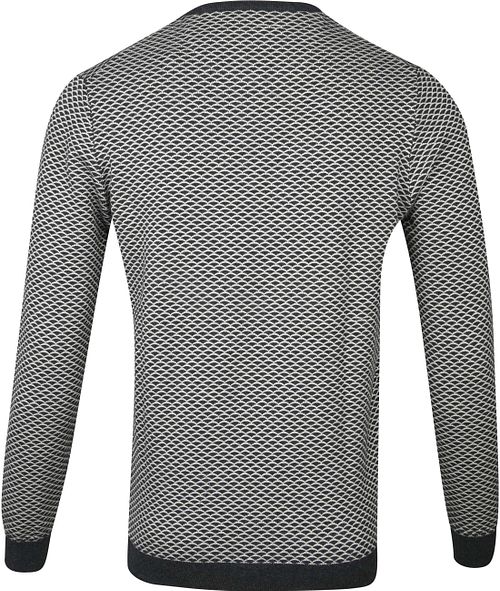 Suitable Baumwolle Zach Pullover Grau Design Product / Achterkant