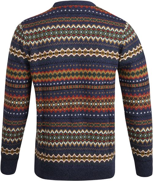 Barbour Pullover Wol Fairisle Dessin Product / Achterkant